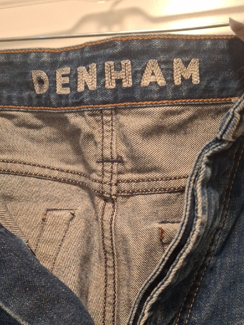 DENHAM Men's Blue Washed Razor Slim Fit Jeans